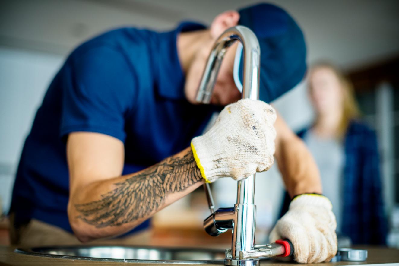 Professional sink installation